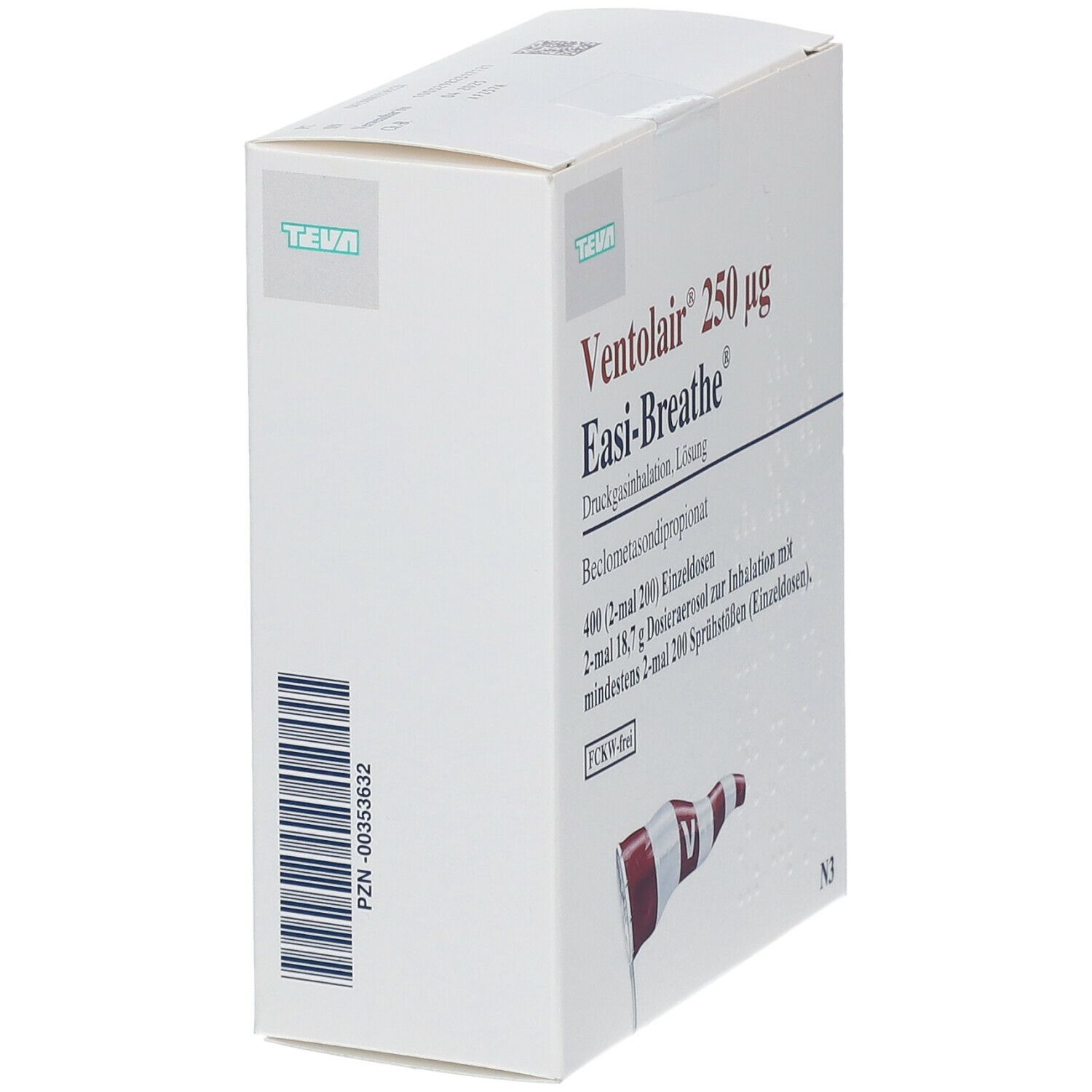 Ventolair 250 µg 200 Hub Easi Breathe Dos.-Aerosol 2 St Dosieraerosol