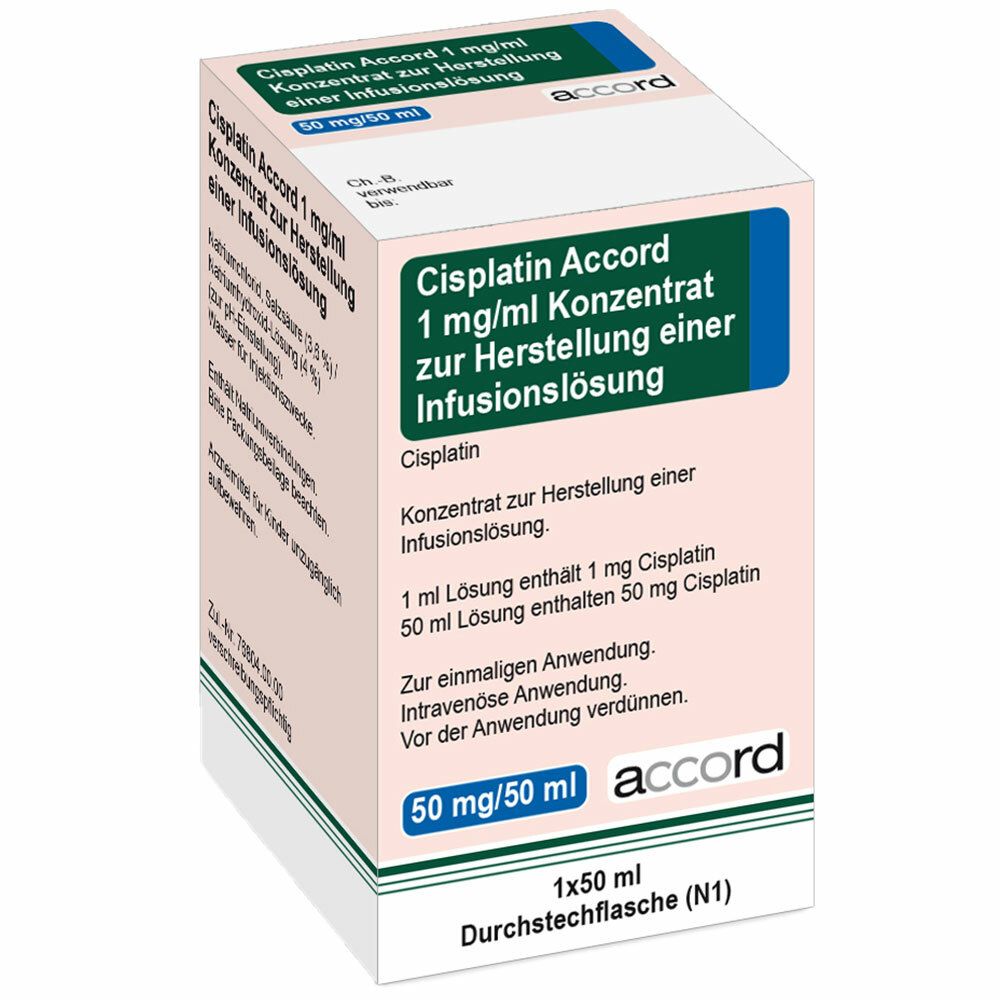 Cisplatin Accord 50 mg/50 ml