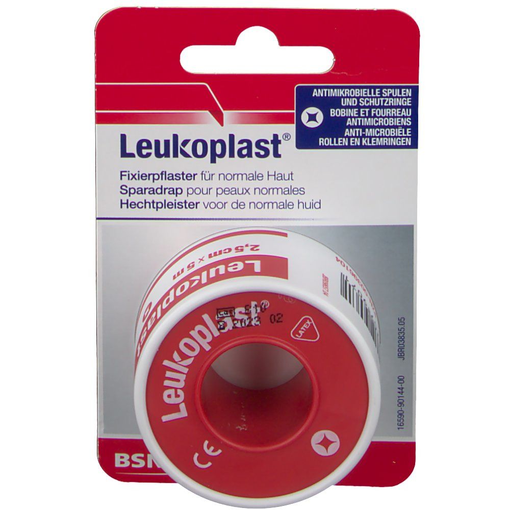 Leukoplast® Fixierpflaster, 1,25 cm x 5 m, 24 Rollen/VE, wasserfest