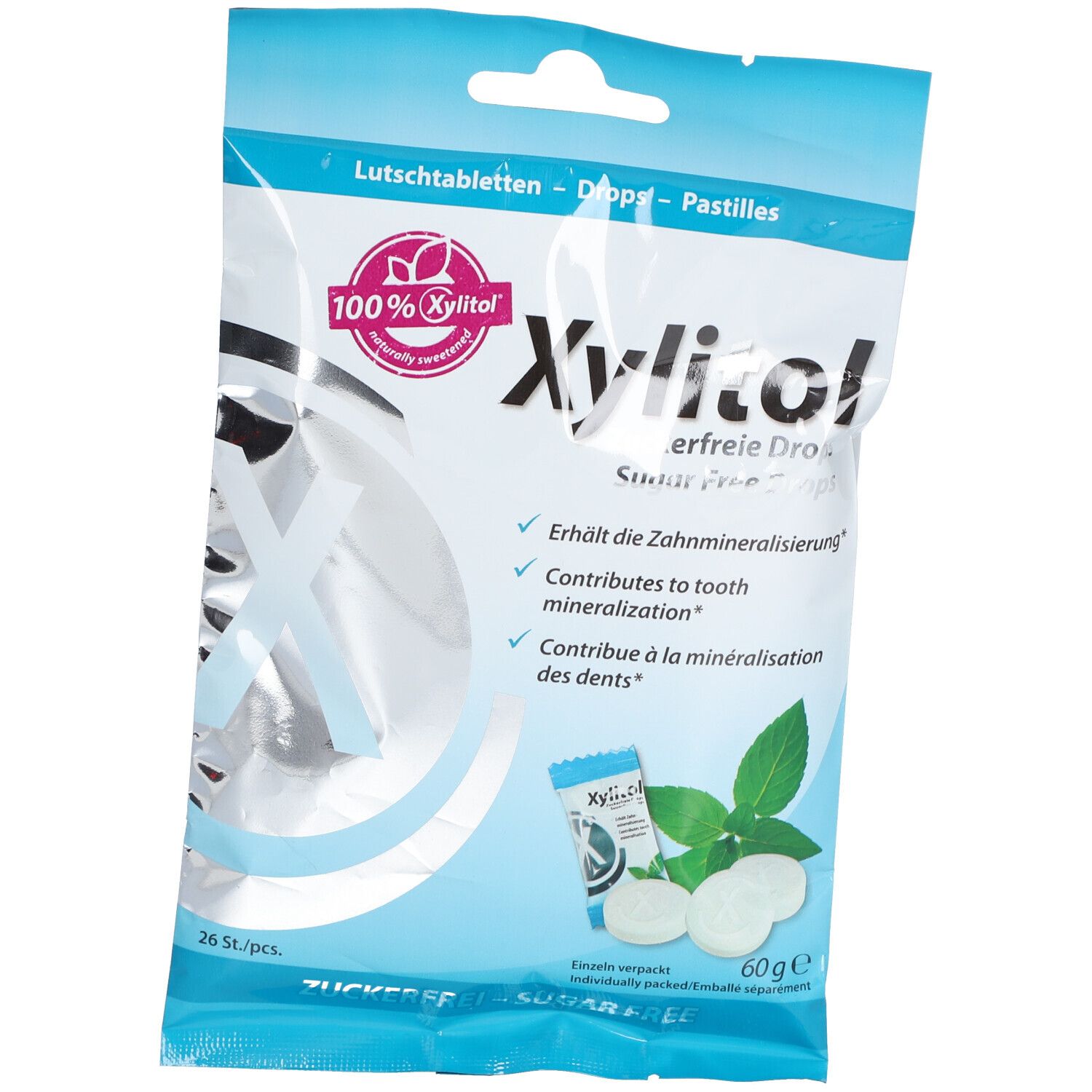 miradent Xylitol Drops Mint sans sucre