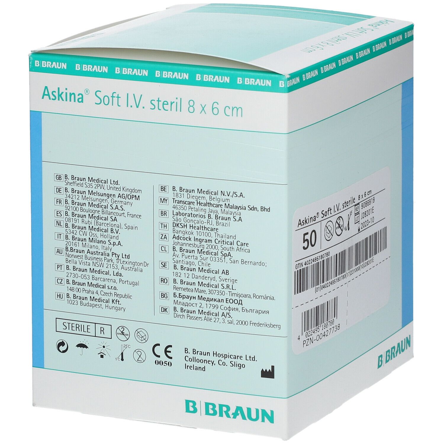Askina® Soft I.V. steril Wundverband 8 x 6 cm