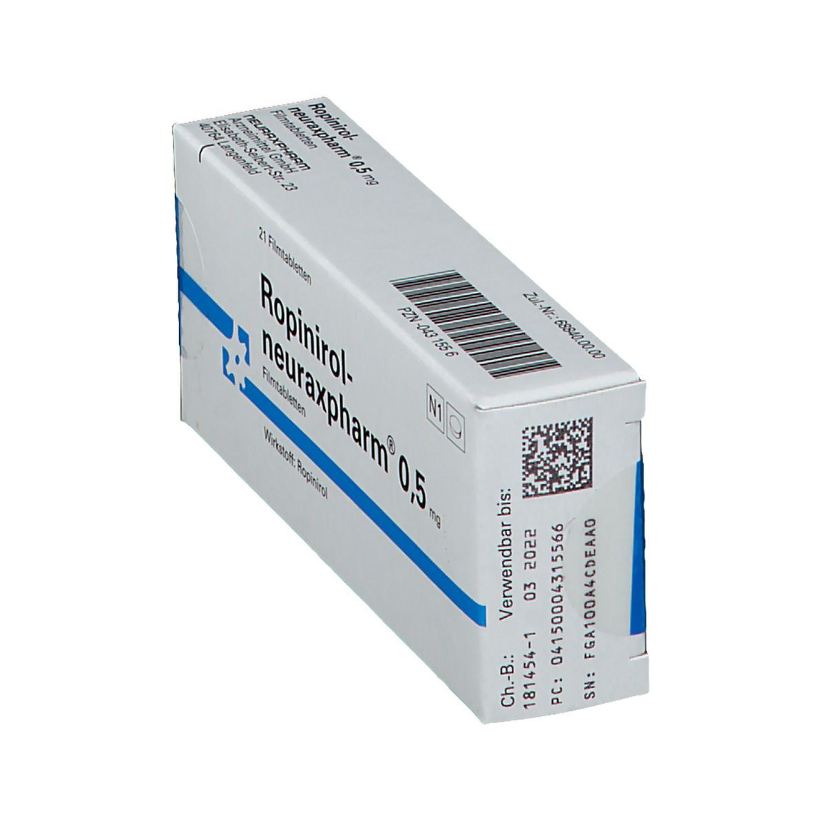 ROPINIROL-neuraxpharm 0,5 mg Filmtabletten 21 St