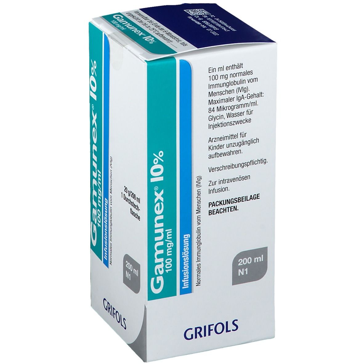 Gamunex 10% 20 g Infusionslösung Dsfl. 200 ml