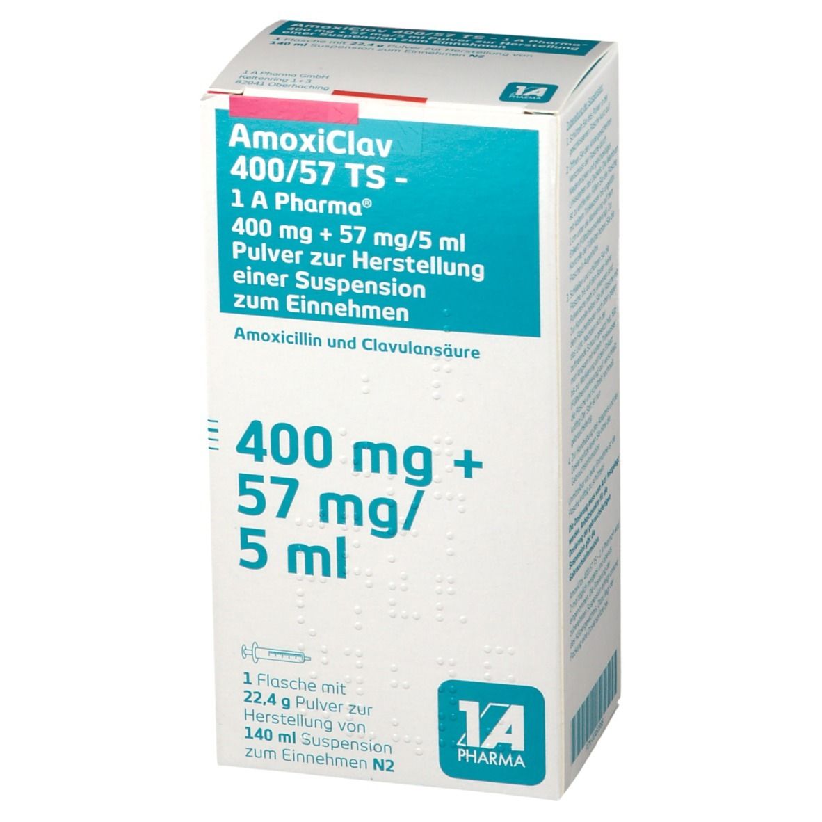AmoxiClav 400/57 TS - 1 A Pharma®