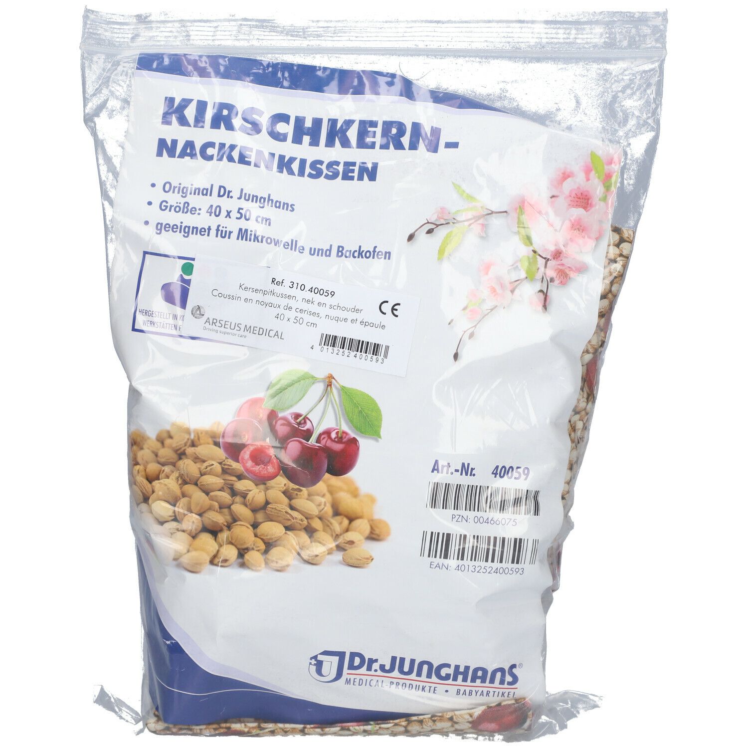 Kirschkern Nackenkissen 40x50 cm 1 St Wärmekissen