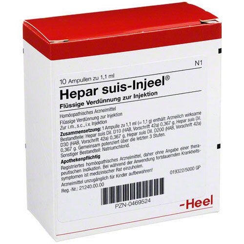 Hepar Suis Injeel Ampullen 10 St