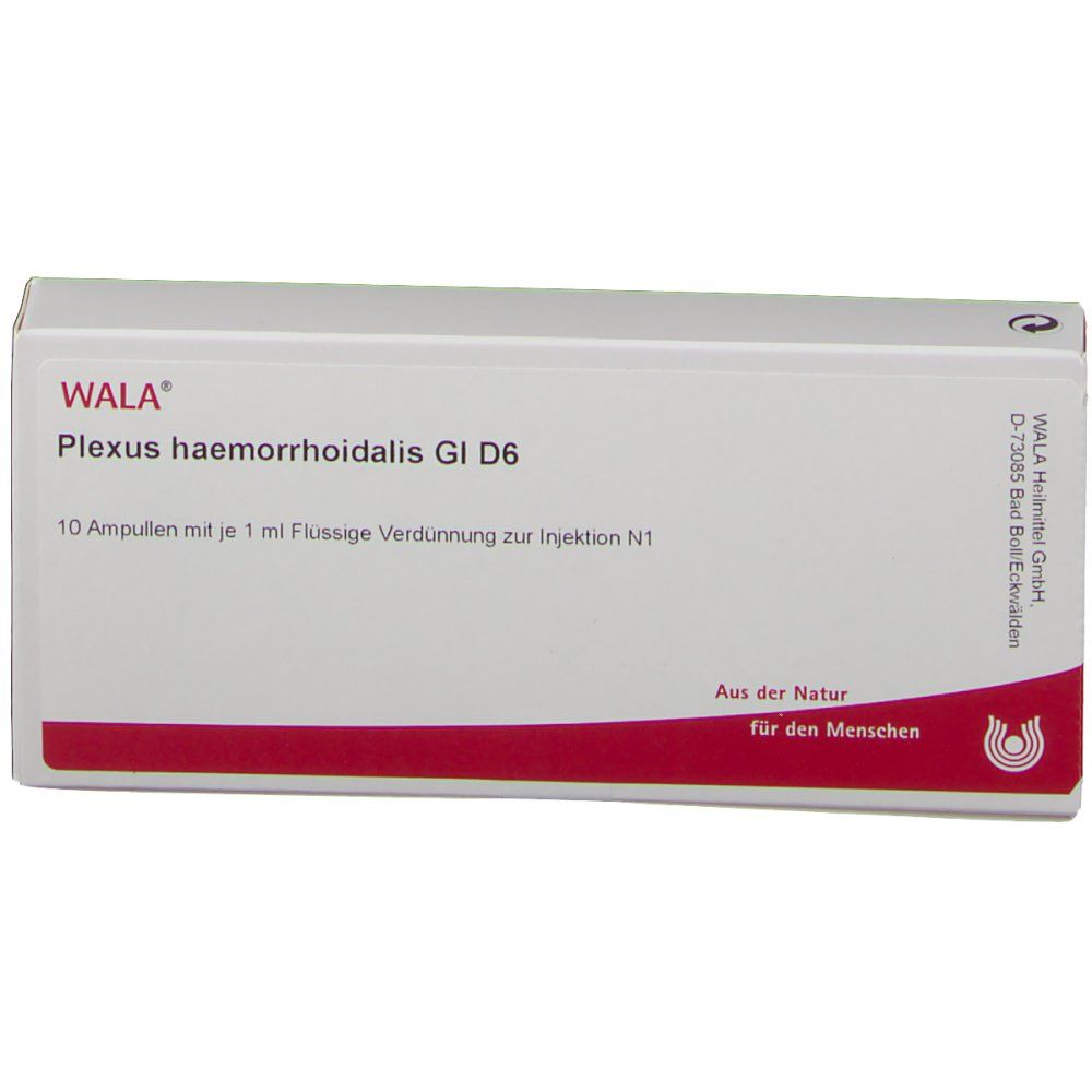 WALA® Plexus haemorrhoidalis Gl D 6