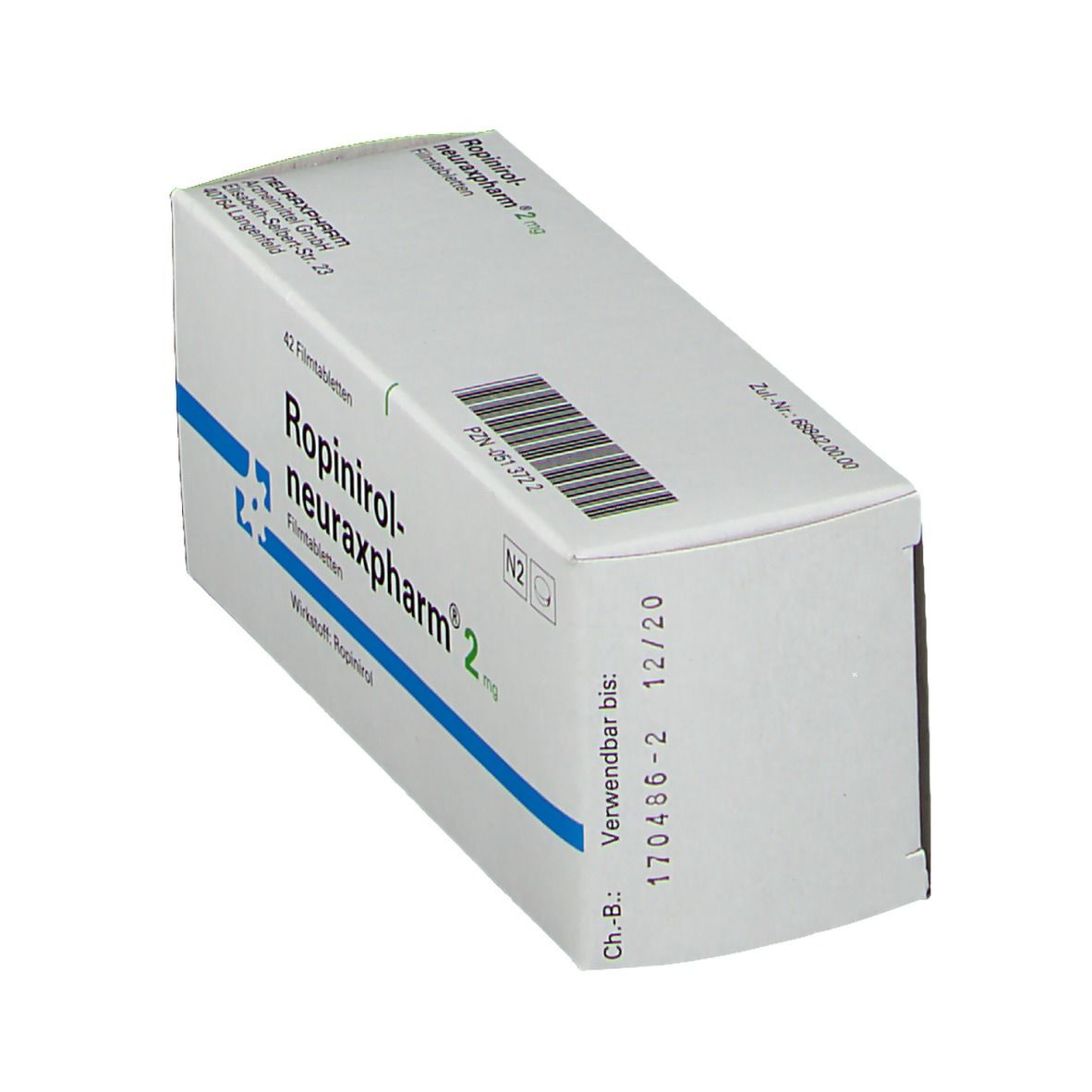 ROPINIROL-neuraxpharm 2 mg Filmtabletten 42 St