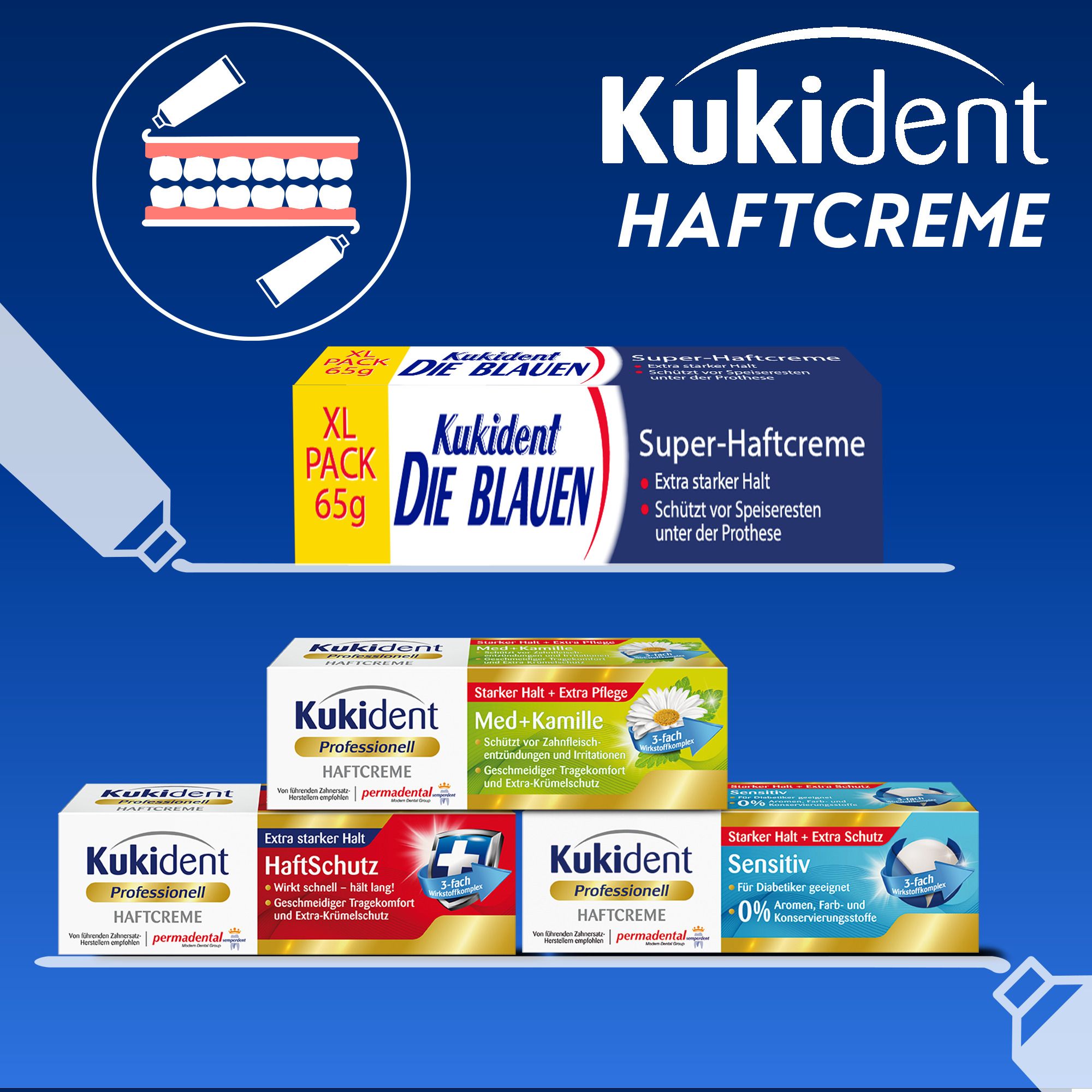 Kukident Super-Haftcreme HaftSchutz 40 g - Shop Apotheke