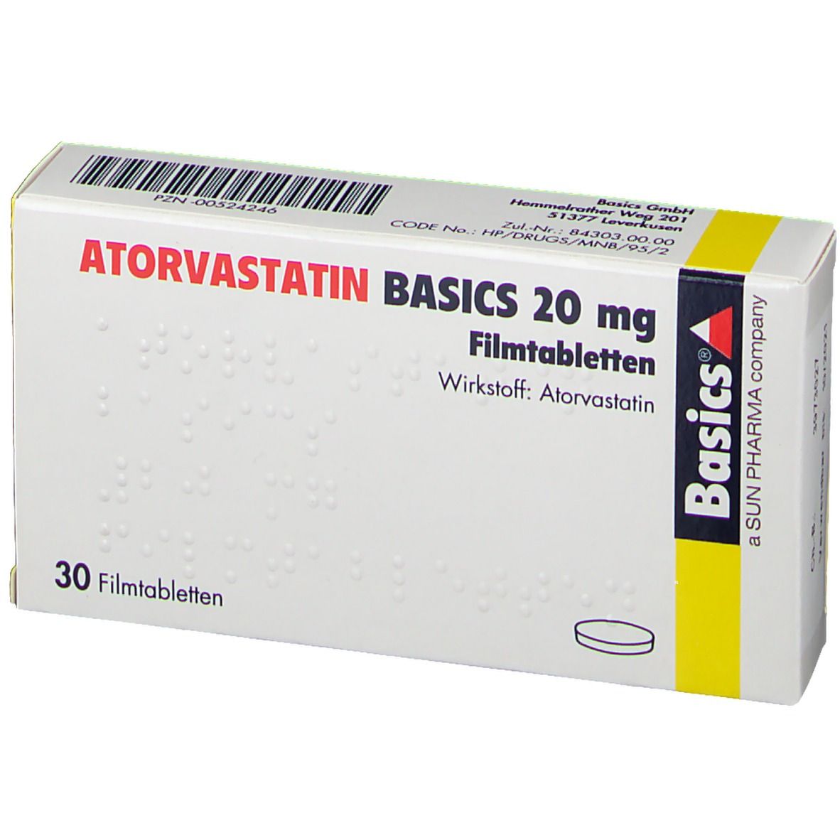 ATORVASTATIN BASICS 20 mg