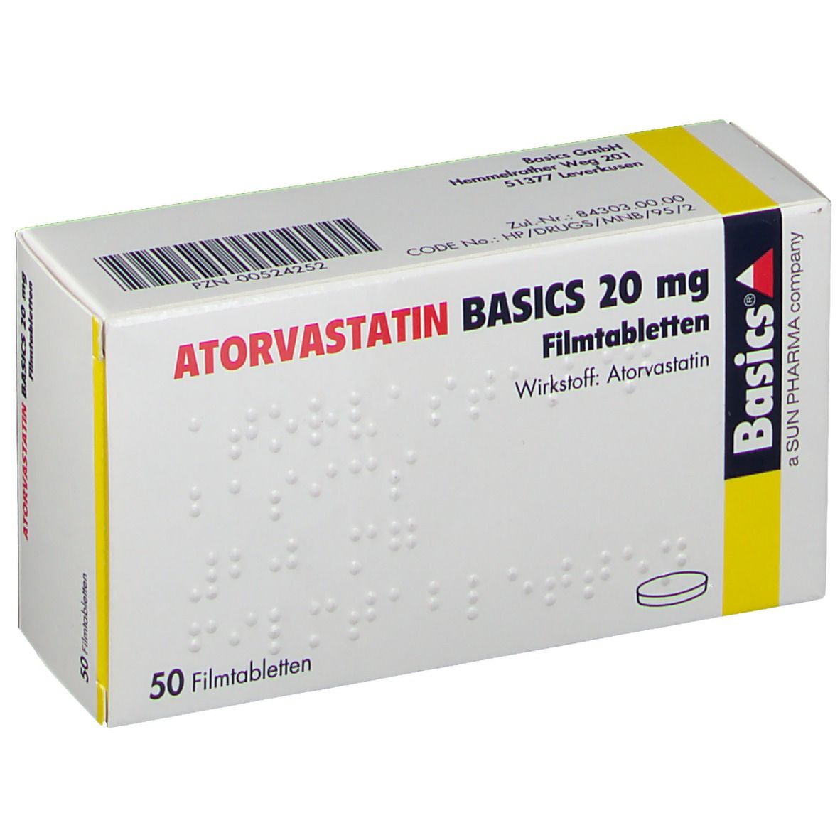 ATORVASTATIN BASICS 20 mg