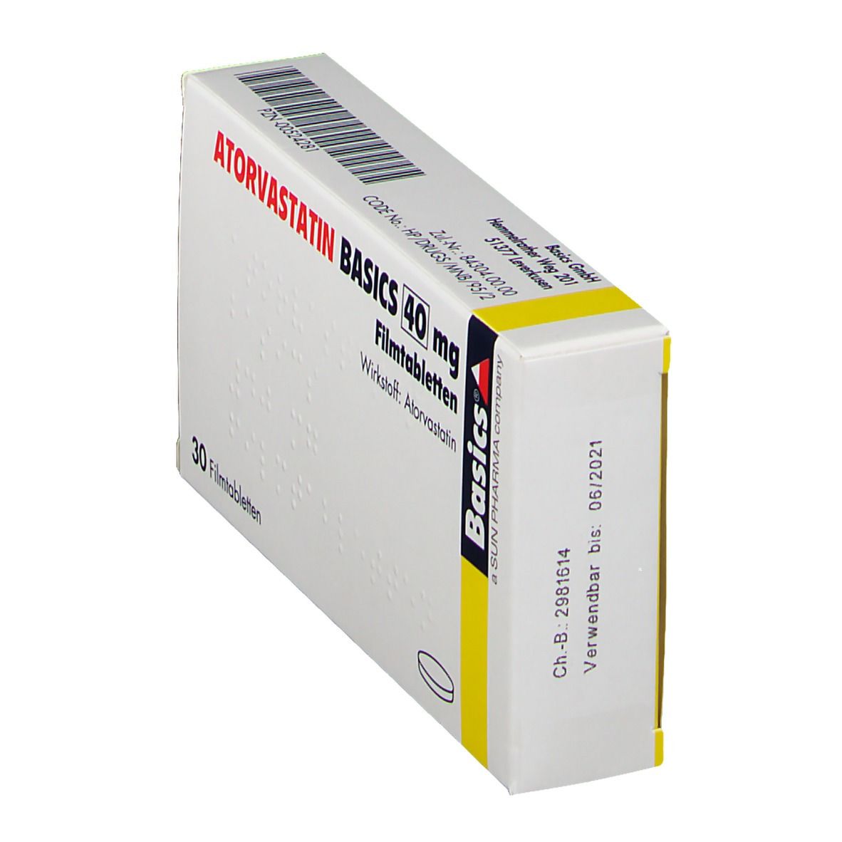 Atorvastatin Basics 40 mg Filmtabletten 30 St