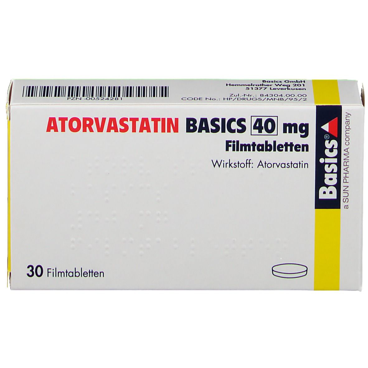 ATORVASTATIN BASICS 40 mg