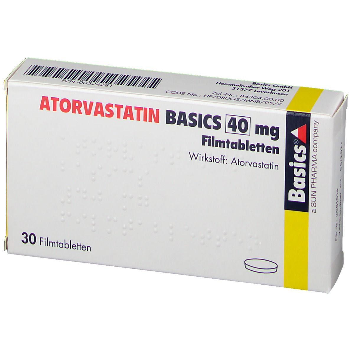 ATORVASTATIN BASICS 40 mg