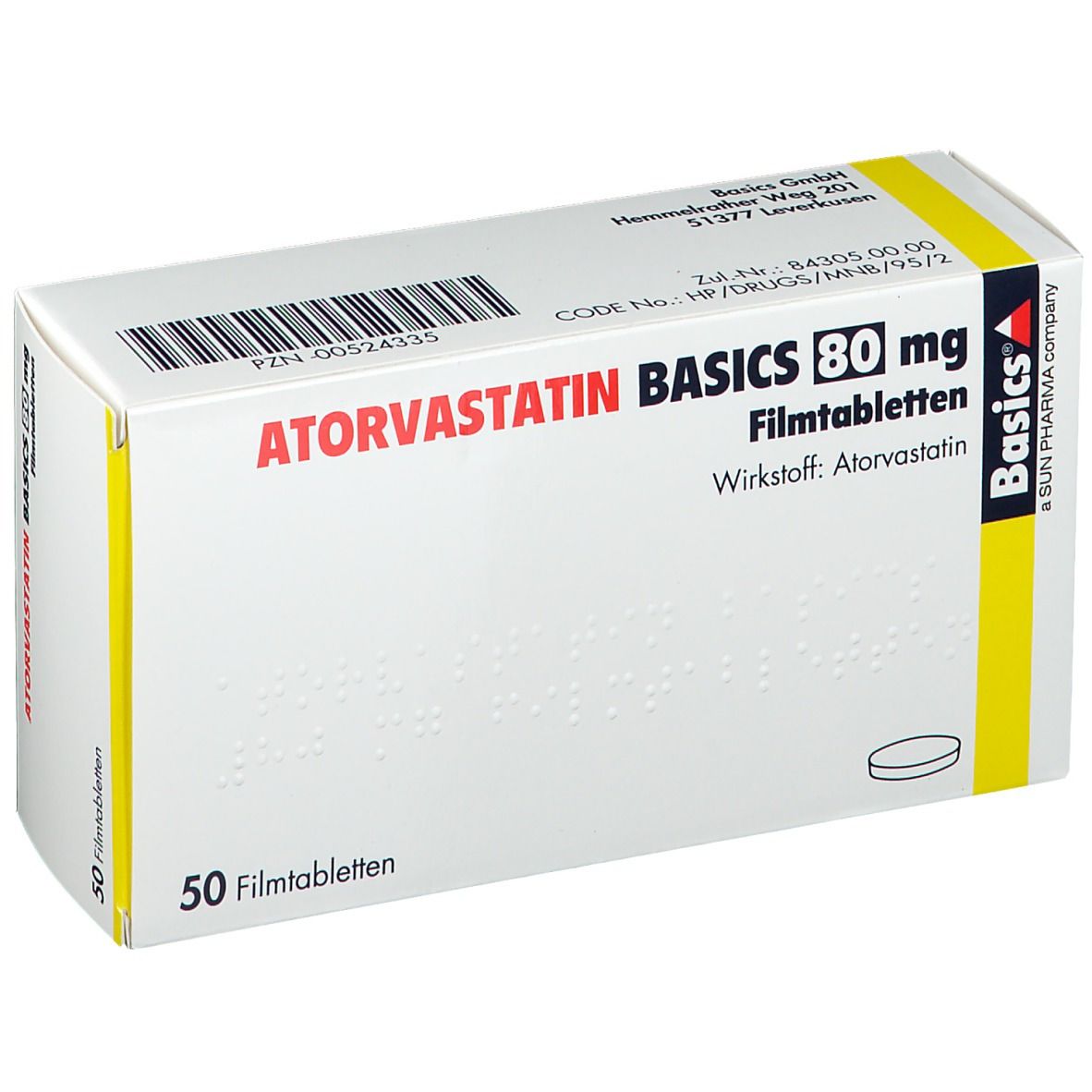 ATORVASTATIN BASICS 80 mg