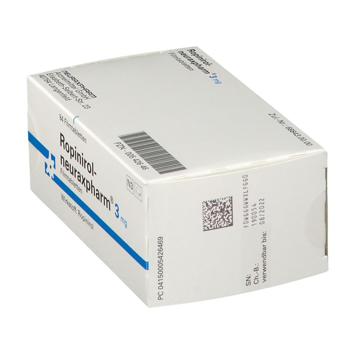 ROPINIROL-neuraxpharm 3 mg Filmtabletten 84 St