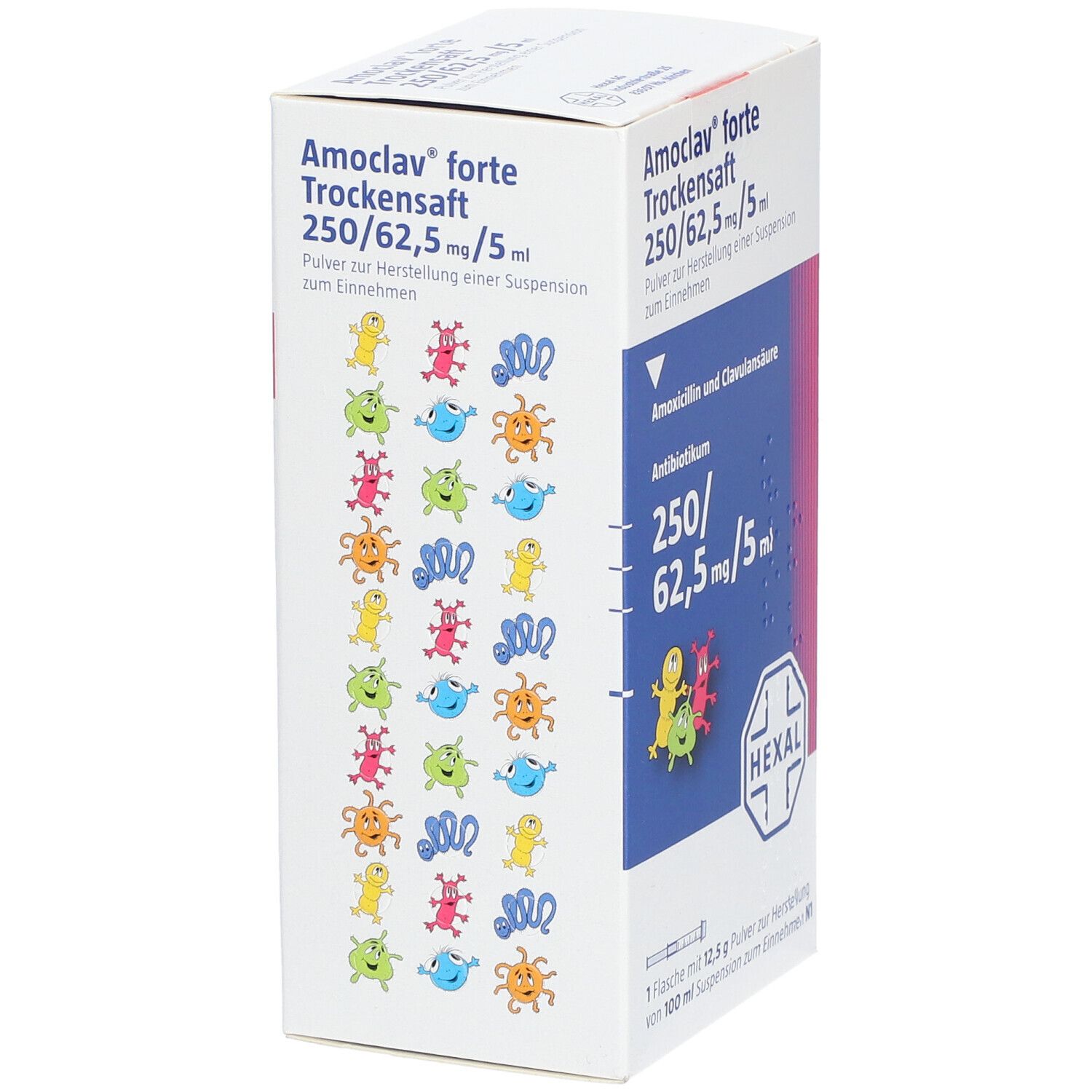 Amoclav forte Trockensaft 250/62,5 mg/5 ml 100 Pulver zur Herstellung einer Susp. zum Einnehmen