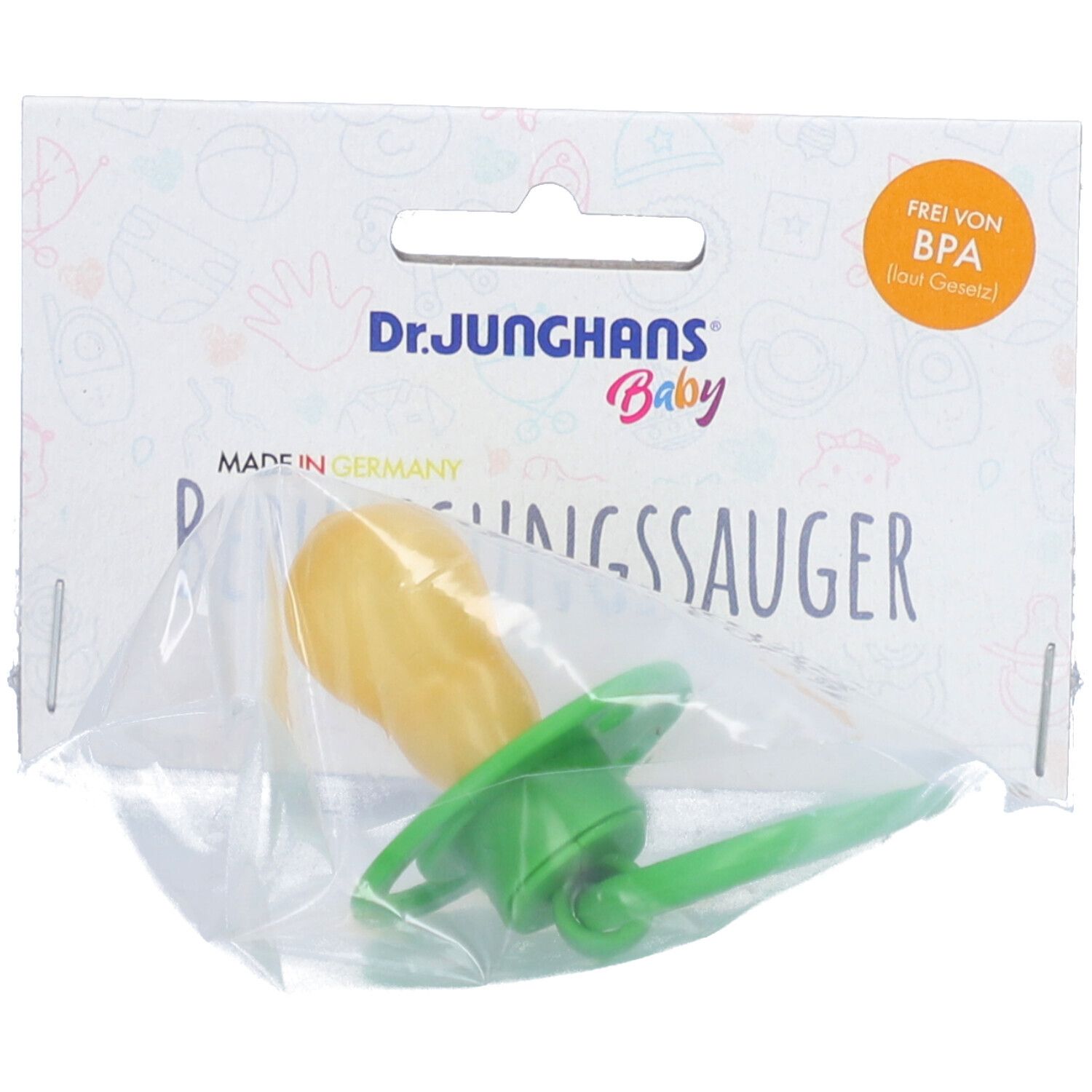 Dr. Junghans® Beruhigungssauger kirschform Latex ab 6 Monaten grün