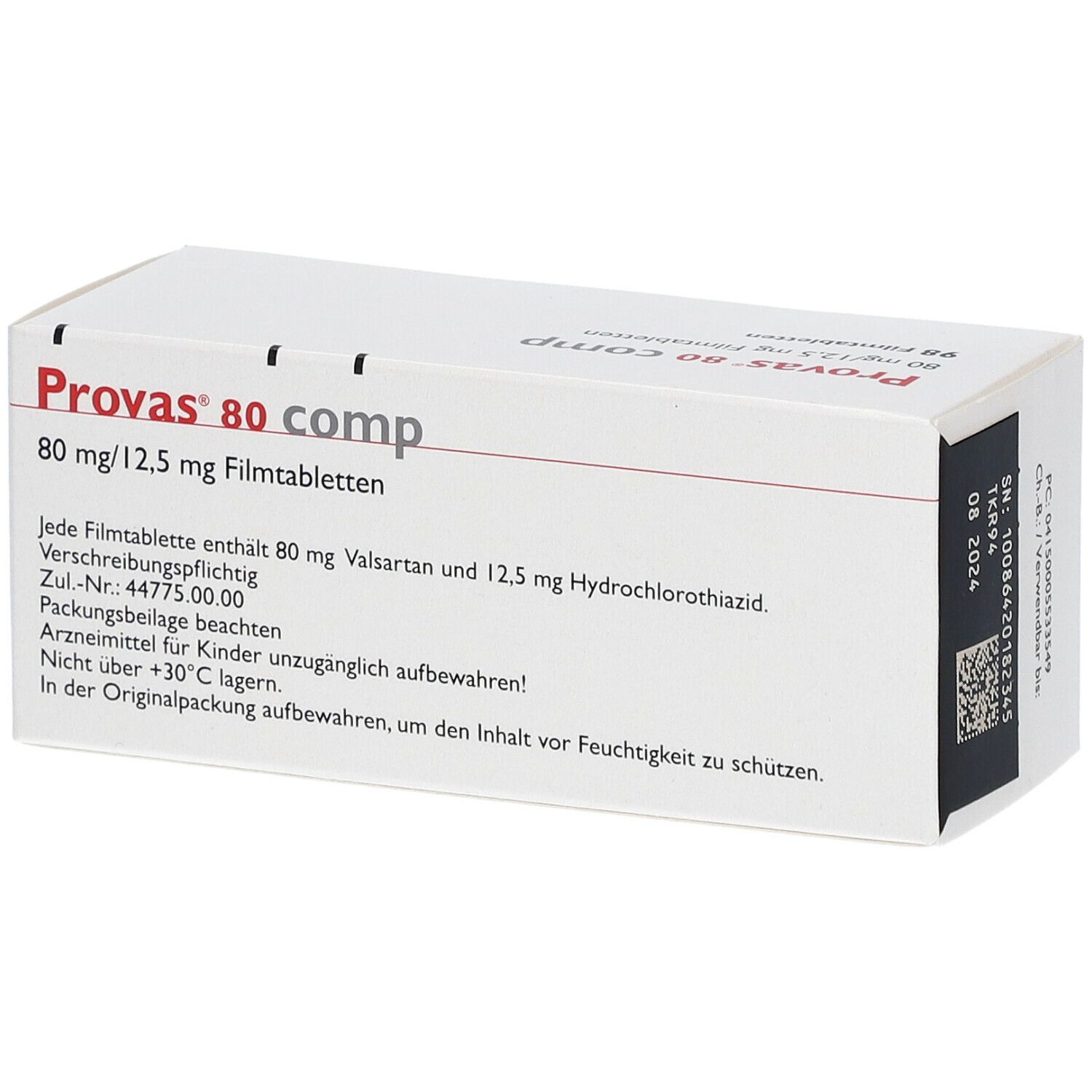 Provas® 80 comp 80 mg/12,5 mg
