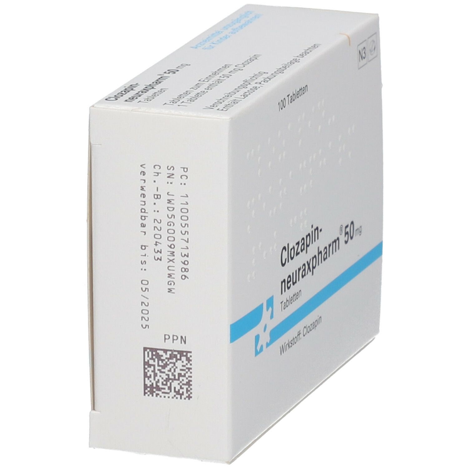 CLOZAPIN-neuraxpharm 50 mg Tabletten 100 St