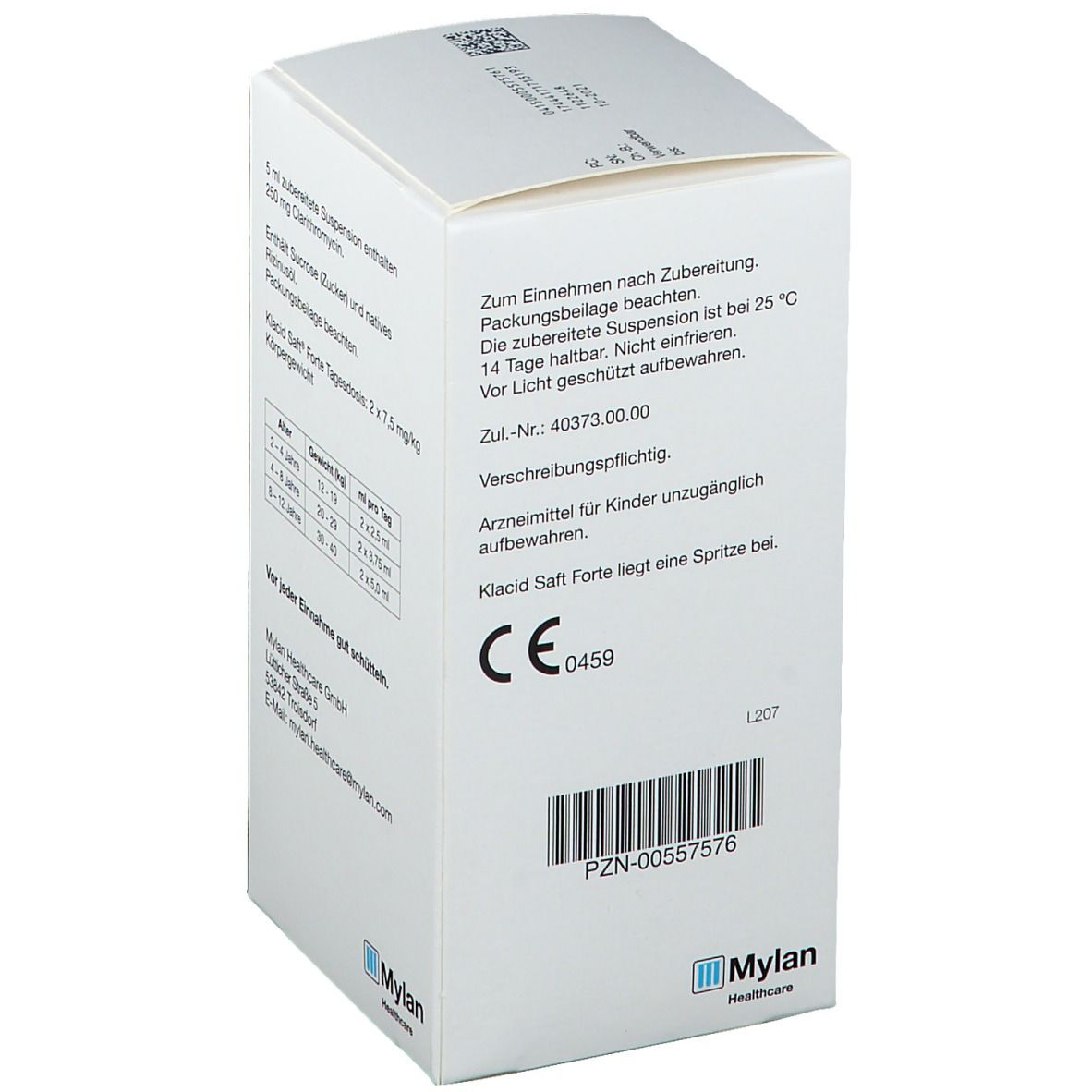 Klacid® Saft forte 250 mg/5 ml