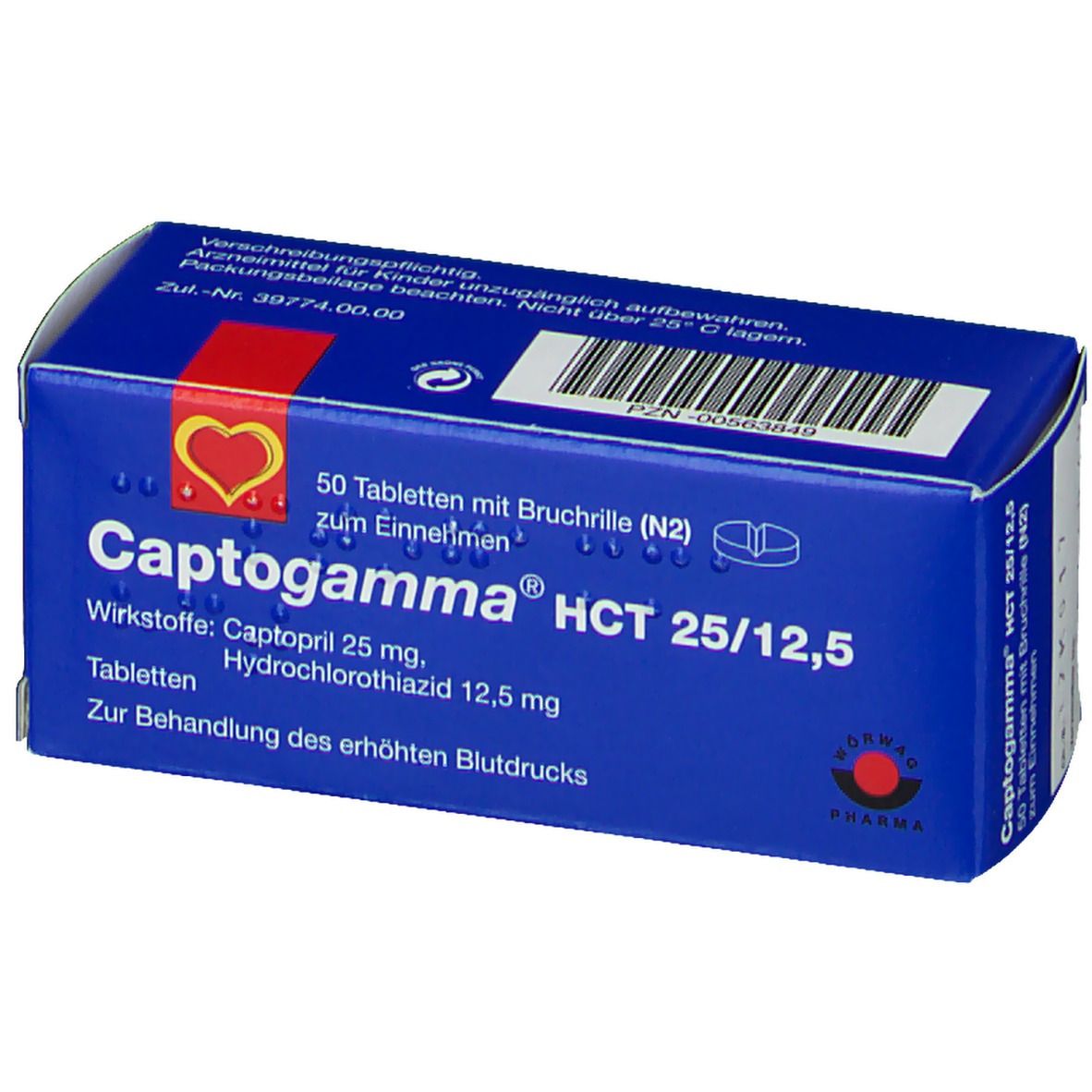 CAPTOGAMMA HCT 25/12,5 Tabletten