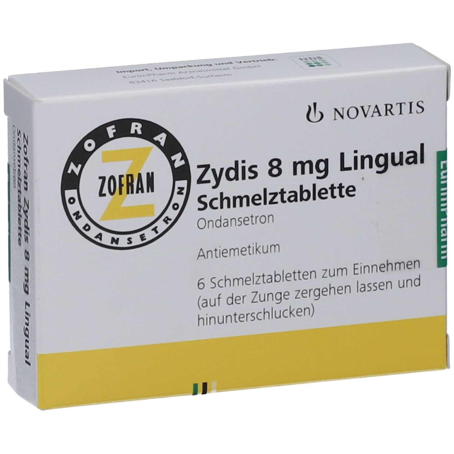 ZOFRAN 8 mg Zydis Lingual Schmelztabletten