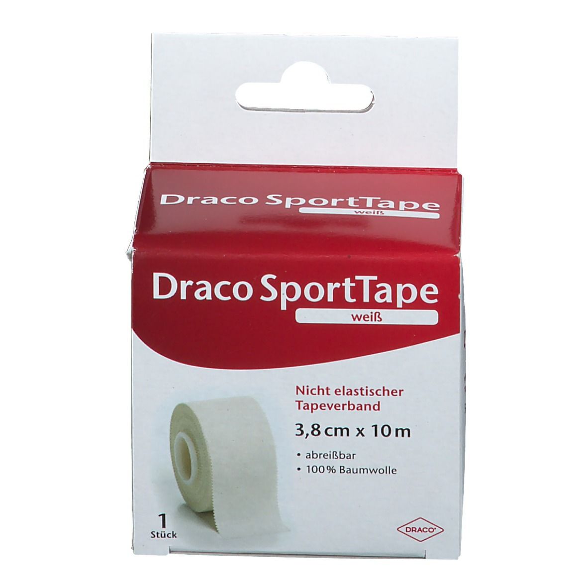 Draco SportTape 3,8 cm x 10 m weiß