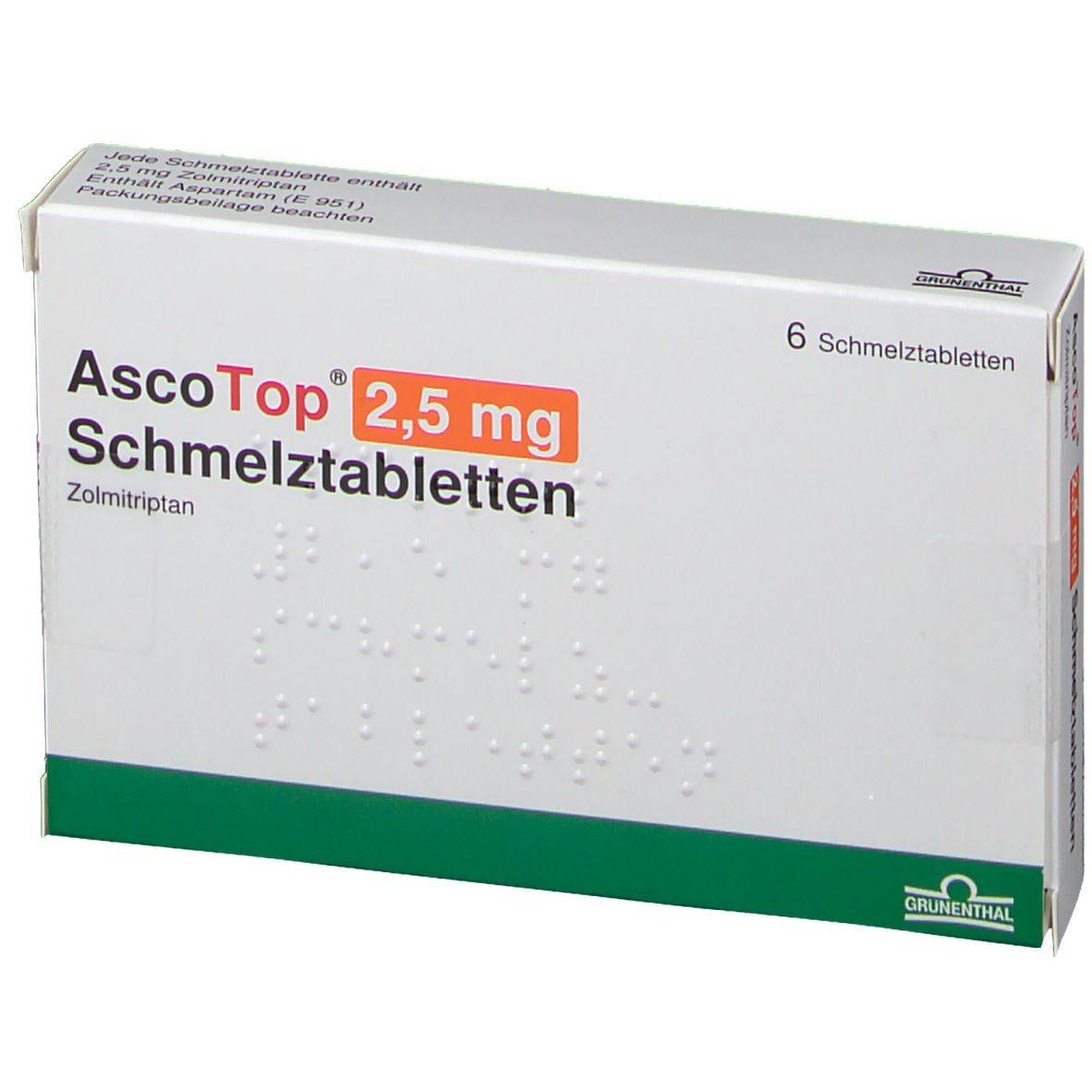 AscoTop® 2,5 mg Schmelztabletten