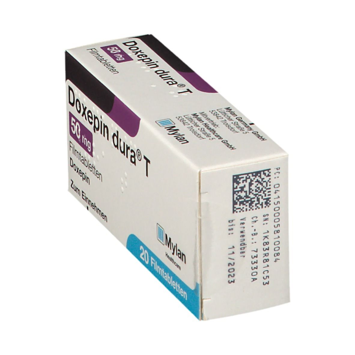 Doxepin dura T 50 mg Filmtabletten 20 St