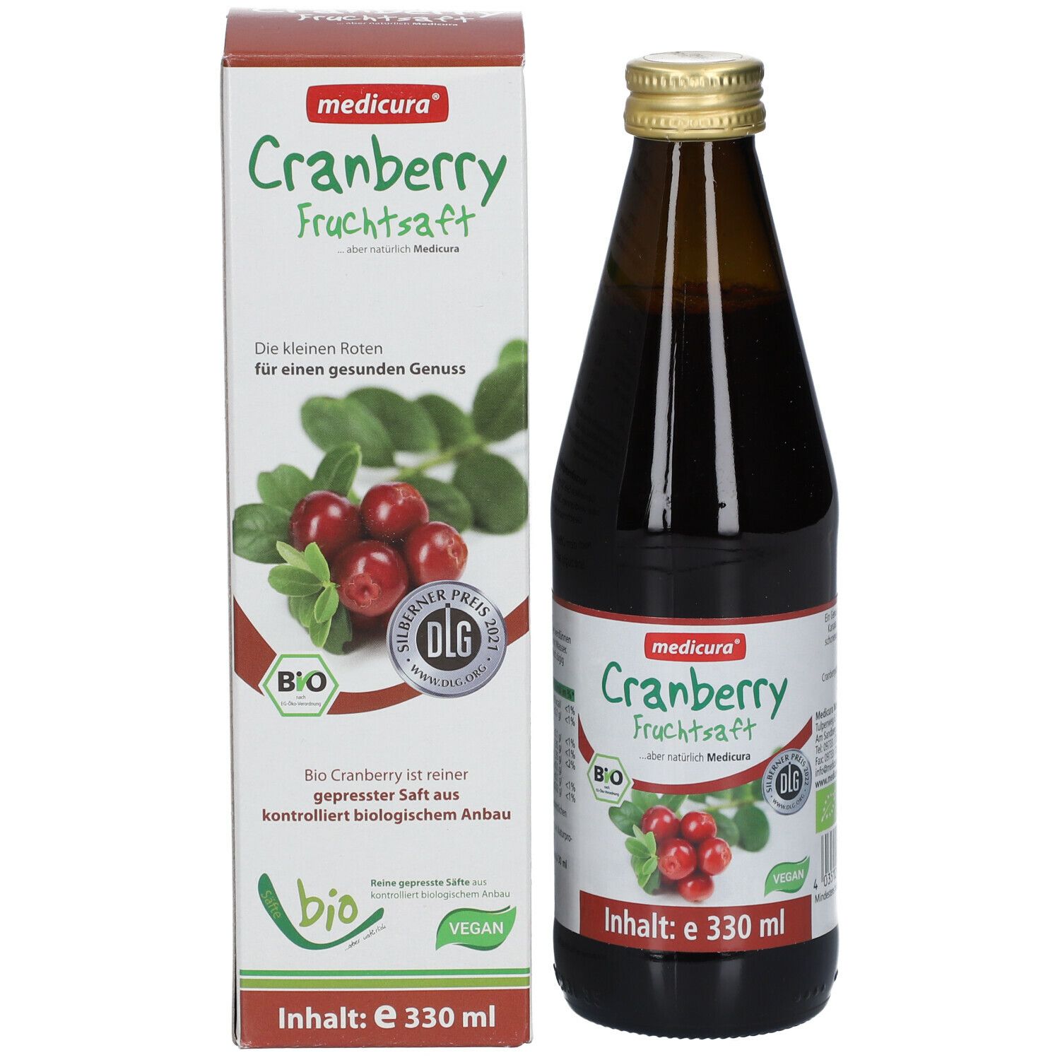 medicura® Cranberry Fruchtsaft Bio