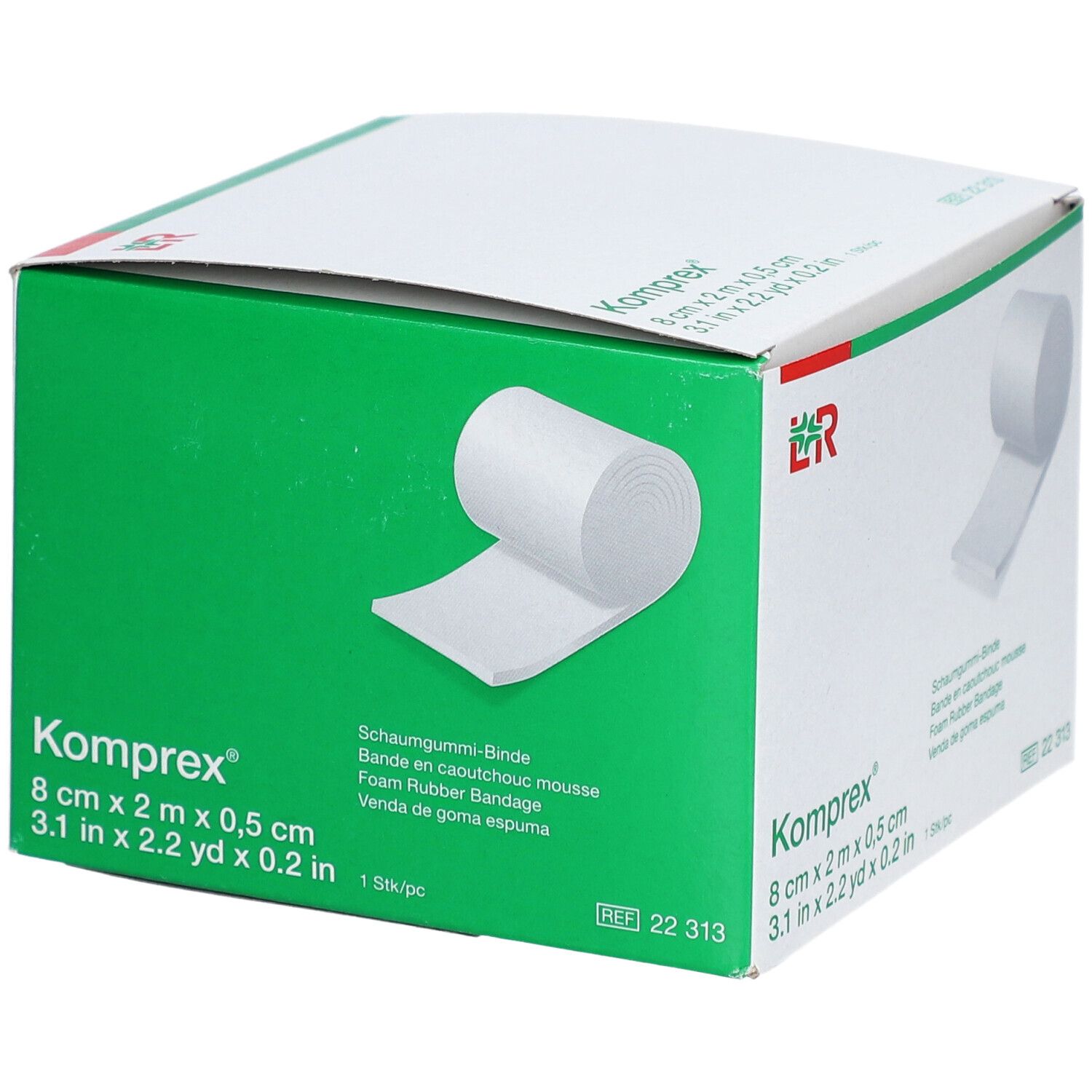 Komprex Schaumgummi Binde 8 cmx2 m Stärke 0,5 cm 1 St Binden