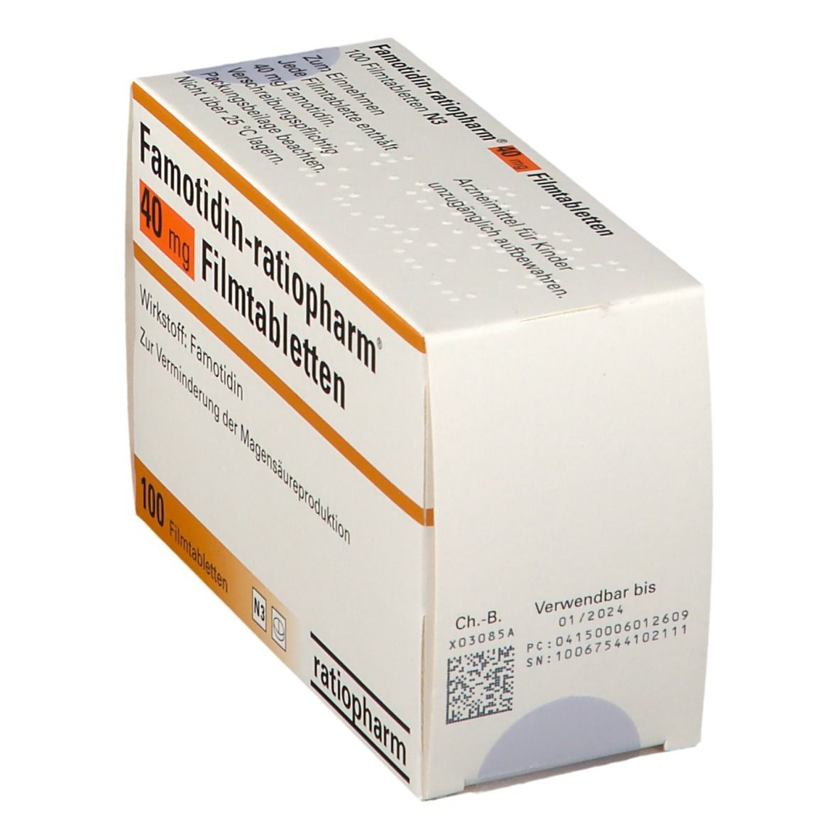 FAMOTIDIN-ratiopharm 40 mg Filmtabletten 100 St