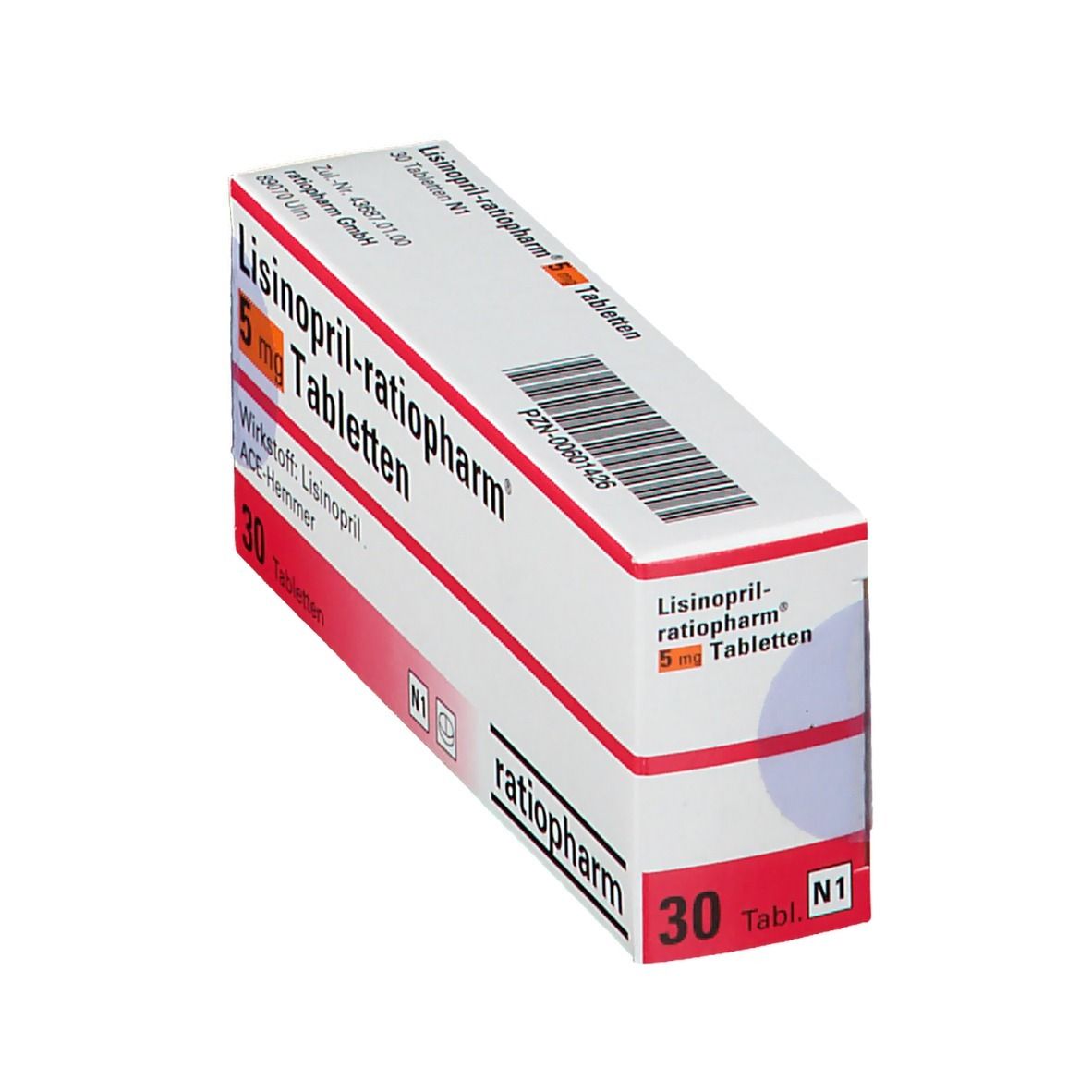 LISINOPRIL-ratiopharm 5 mg Tabletten 30 St