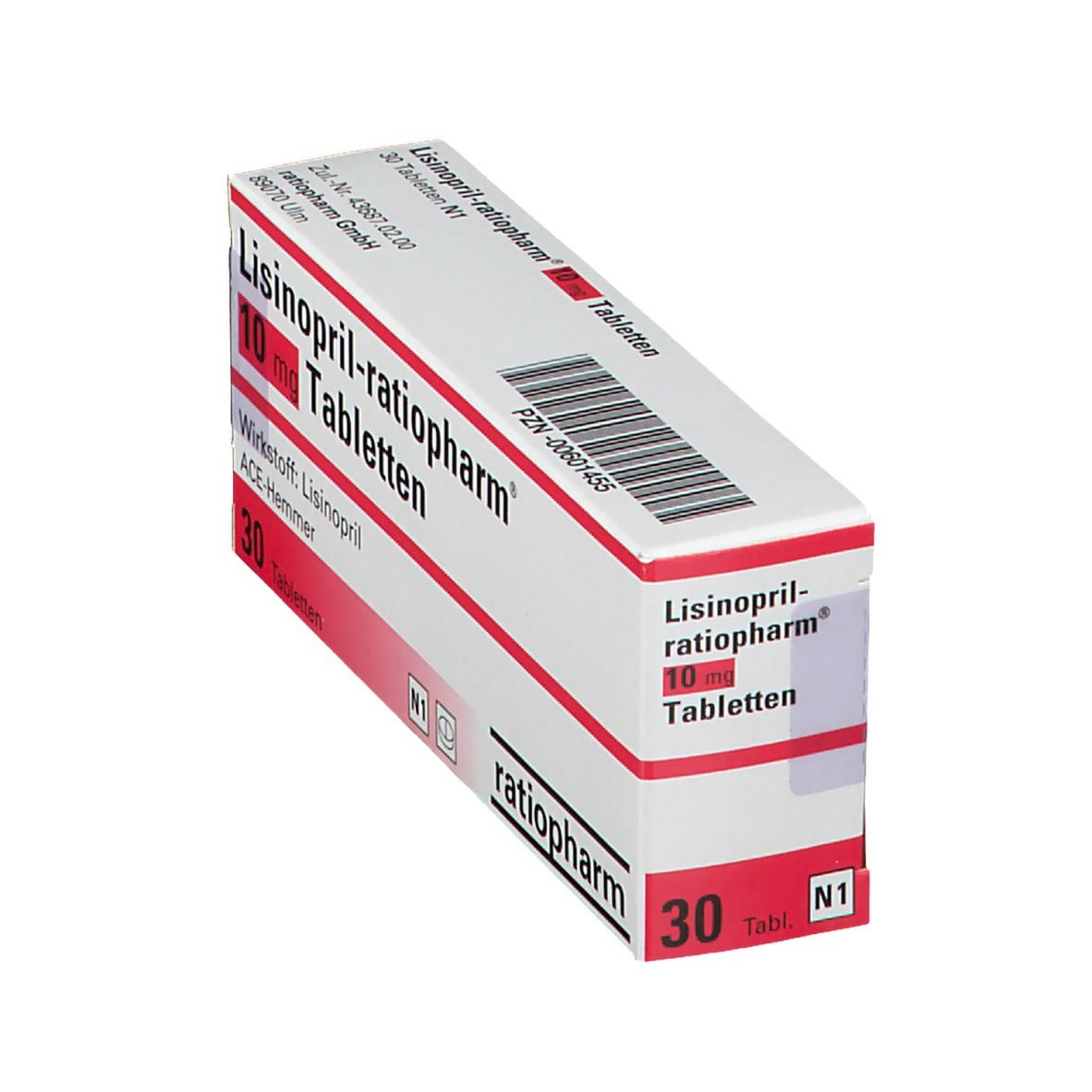 LISINOPRIL-ratiopharm 10 mg Tabletten 30 St