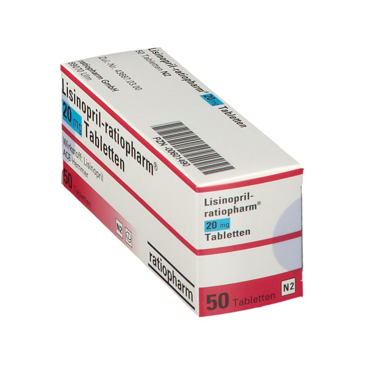 LISINOPRIL-ratiopharm 20 mg Tabletten 50 St