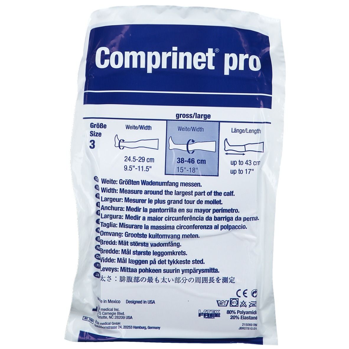 Comprinet® pro Strumpf knielang Gr. 3