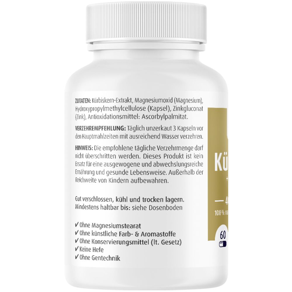 ZeinPharma® Kürbiskern Kapseln 400 mg