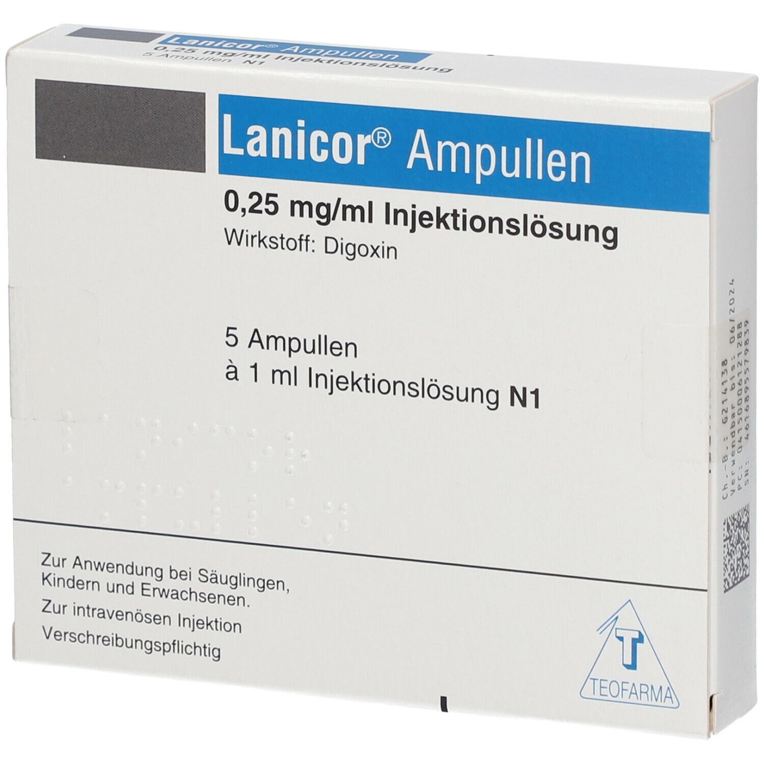 Lanicor® Ampullen 0,25 mg Digoxin/ml