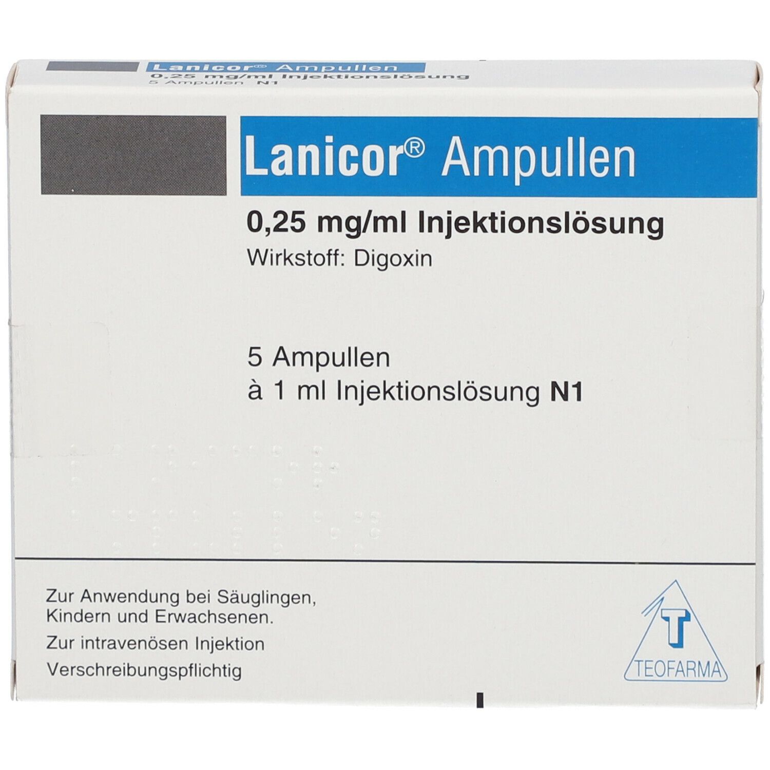 Lanicor® Ampullen 0,25 mg Digoxin/ml