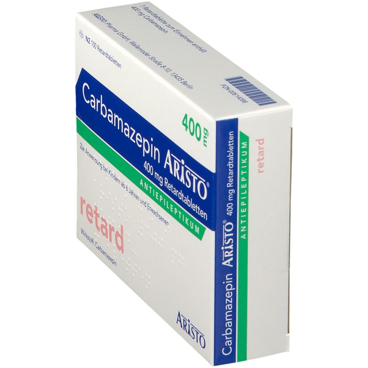 Carbamazepin Aristo 400 mg Retardtabletten 100 St Retard-Tabletten