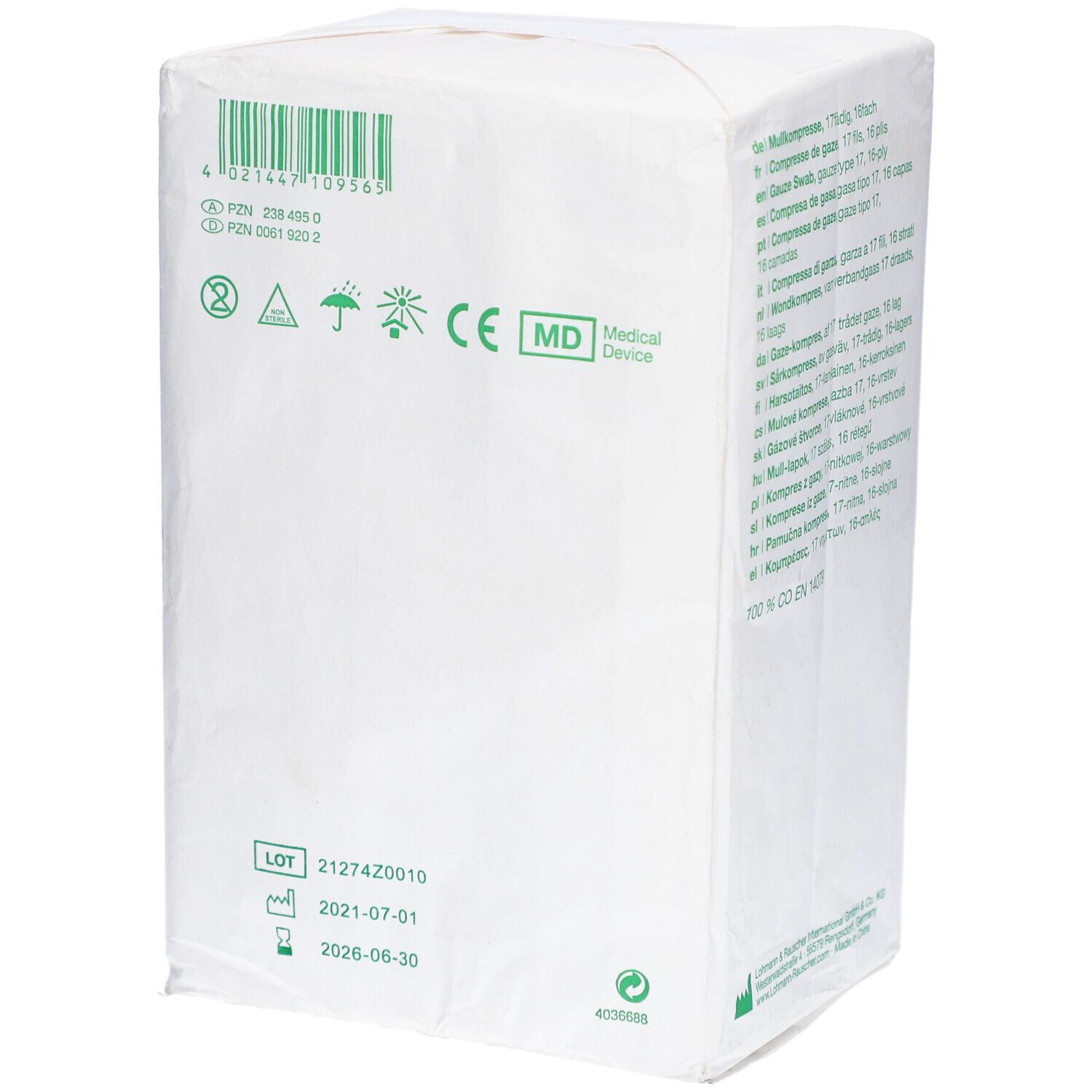 Gazin® Kompressen 10x12,5 cm 16-fach steril