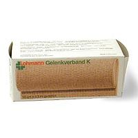 Verband in Kartonverpackung. Aufschrift: Lohmann Gelenkverband K, 10 cm x 3,5 m.