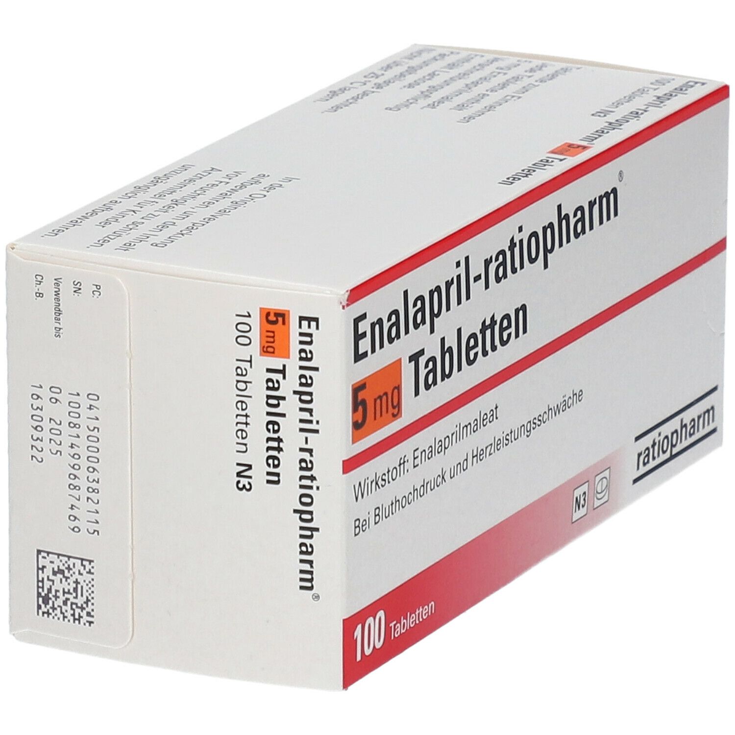 ENALAPRIL-ratiopharm 5 mg Tabletten 100 St