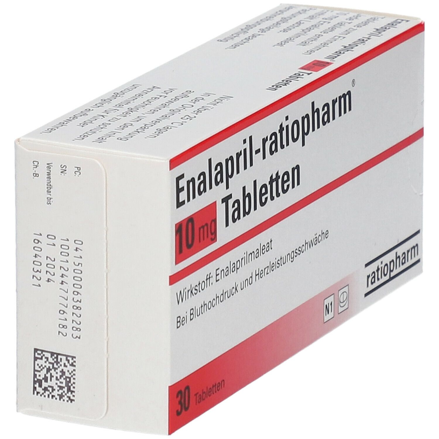 ENALAPRIL-ratiopharm 10 mg Tabletten 30 St