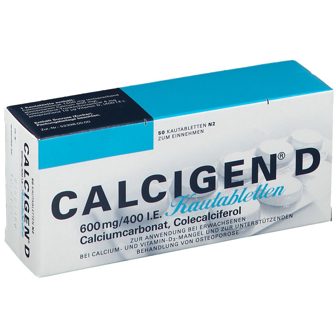 Calcigen D 600 mg / 400 I.E. Kautabletten