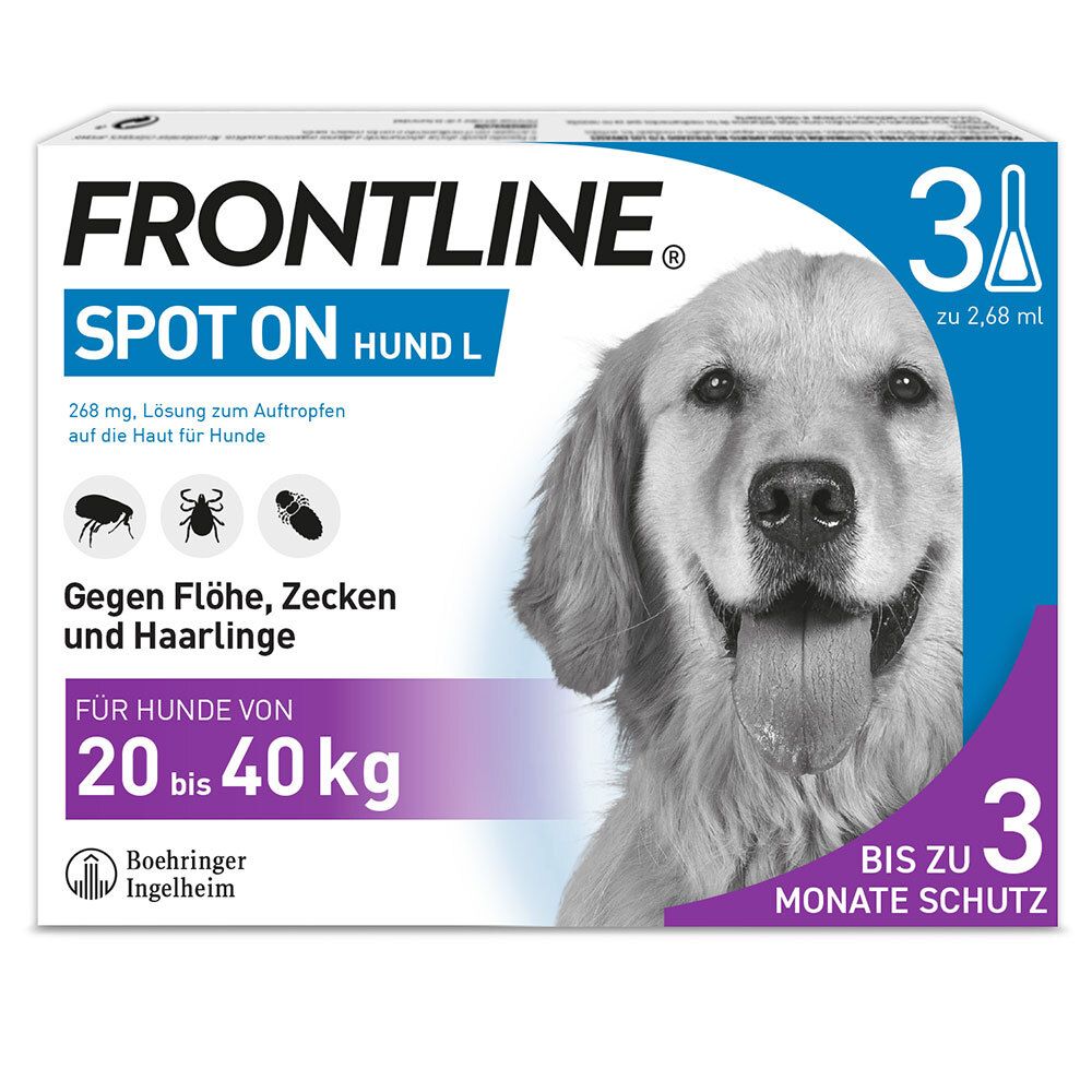 FRONTLINE® Hund (20-40kg) gegen Zecken und Flöhe 6 St -