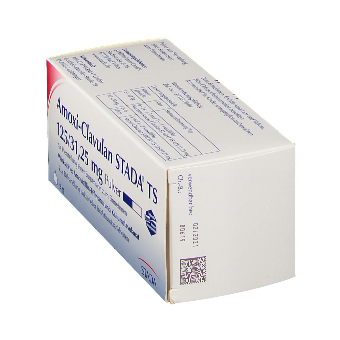 Amoxi-Clavulan Stada TS 125/31,25 mg Plv.Sus.-Hst. 100 ml Pulver zur Herstellung einer Susp. zum Einnehmen