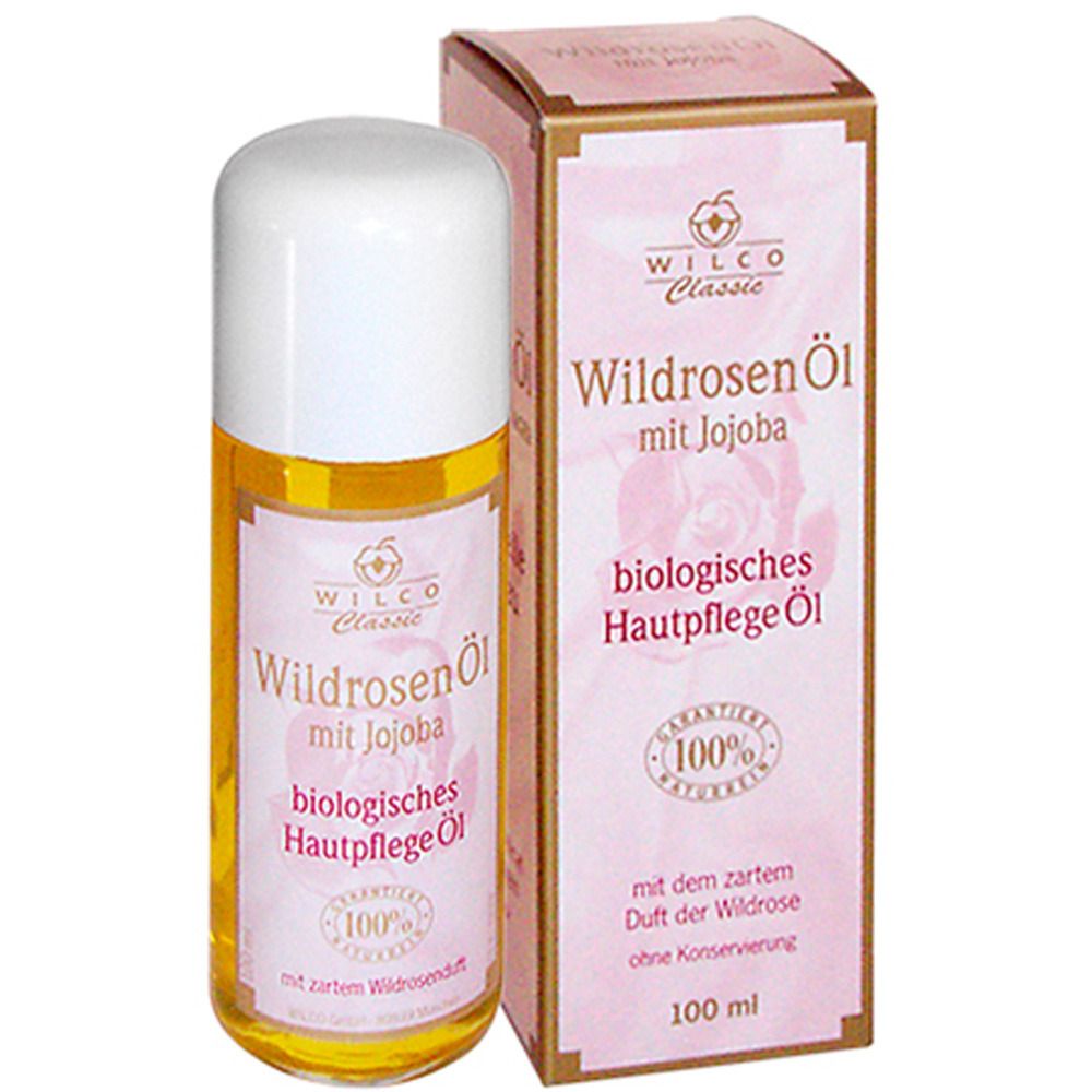 Wilco Natur Wildrosen Öl Bio 100% naturrein mit Jojoba