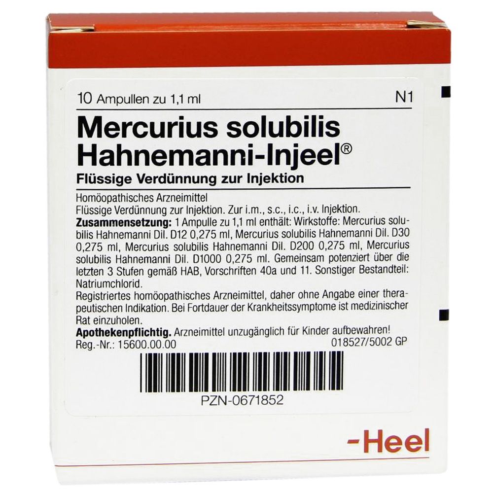 Mercurius solubilis Hahnemanni-Injeel® Ampullen